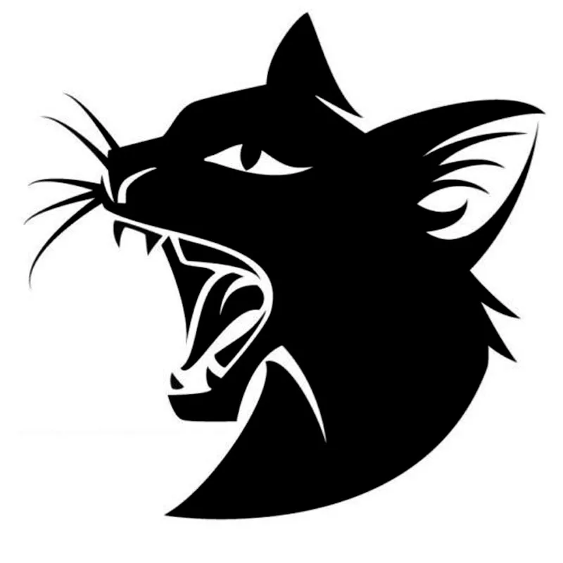 

15*14.7CM Car Styling Classic Cat Car Sticker Individual Window Decorative Decal Car Accessories Black/Silver C6-0425