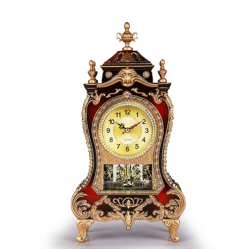 Table Clock Vintage Clock Classical Royalty Sitting Room TV