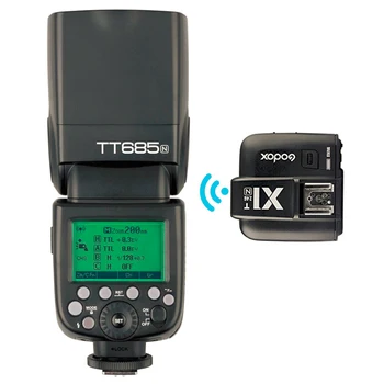 

Godox TT685N 2.4G Wireless i-TTL High-speed sync 1/8000s GN60 Flash Speedlite or X1T-N Transmitter for Nikon DSLR Camera