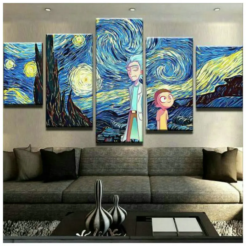 

5 spell painting Van Gogh star painting 5d diy diamond painting cartoon full square landscape home decoration 16 style