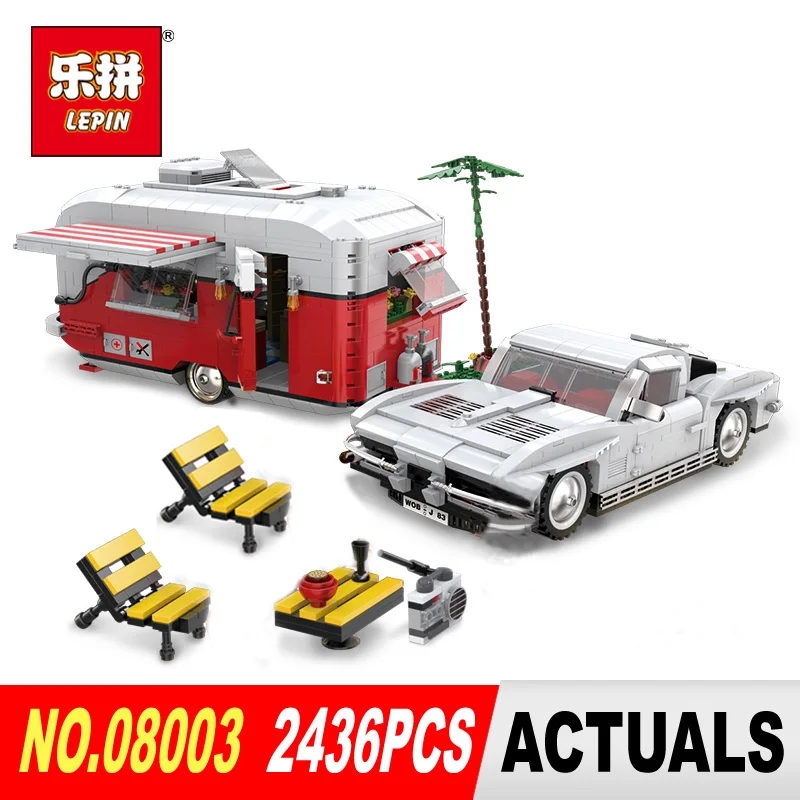 

XingBao 08003 2436Pcs New Creative Series The MOC Camper Set Children Educational Building Blocks Bricks Toys Model Boys Gifts