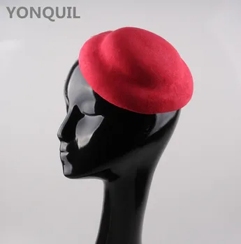 

Wholesale 5pcs/Lot red Suede Fabric (17cm) 5colors millilery Mini Top Fascinator Hats Base Fedora Hat Clip DIY hair accessories