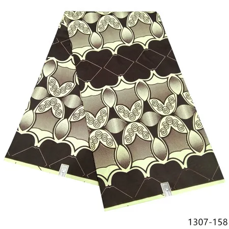 Последние Polyes настоящая Ява дизайн Анкара Африканский Воск печатная Ткань 6 ярдов восковая парча африканская восковая печать ткань для платья 1307 - Цвет: 1307-158