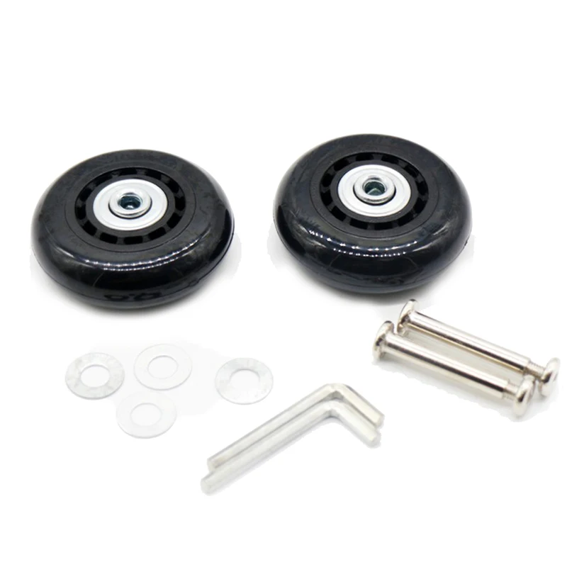 

2set 60X18mm Luggage Suitcase / Inline Outdoor Skate Replacement Wheels Black