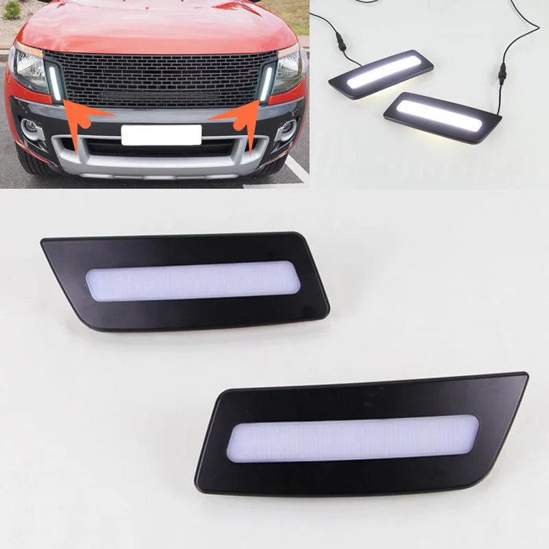 

12V Waterproof Car Styling LED Driving DRL For Ford Ranger 2012 2013 2014 2015 LED DRL Daytime Running Light Fog Lamp