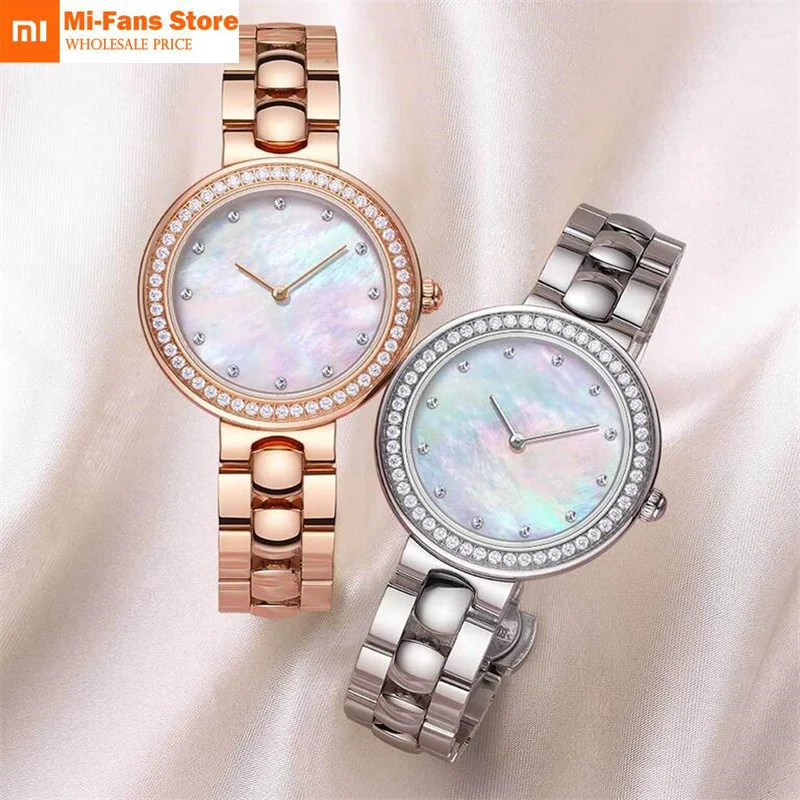 

xiaomi TwentySeventeen Crystal quartz watch 5ATM Waterproof Wrist Watch 7.8mm Luminous Fashion Elegant Women Luxury Watch band
