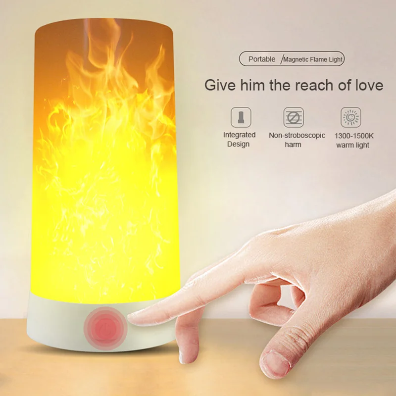  LED Flame Effect Fire Light Bulb USB charged Flickering Decorative Flame Atmosphere mood Lamp Artif - 33036961186