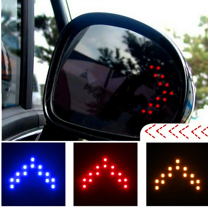 car styling 14 SMD LED Car Rear View Mirror Indicator Turn Signal Light