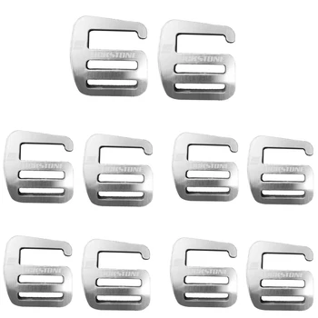 

10pcs 25mm Metal G Hook Webbing Buckle for Outdoor Camping Hiking Climbing Lightweight and Strong Silver