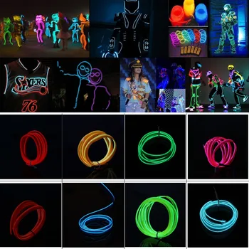 

4M Car Motorcycle Bike Home Party Parade Decoration Neon LED Rope Lights + Output ConnectorGift Don Cadeau Dom De Presente