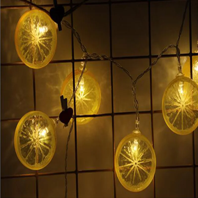 

Led string Lemon Tricolor Series Lights String Fruit Lights Fresh Room Indoor Window Wedding InteriorPhoto Background Decoration