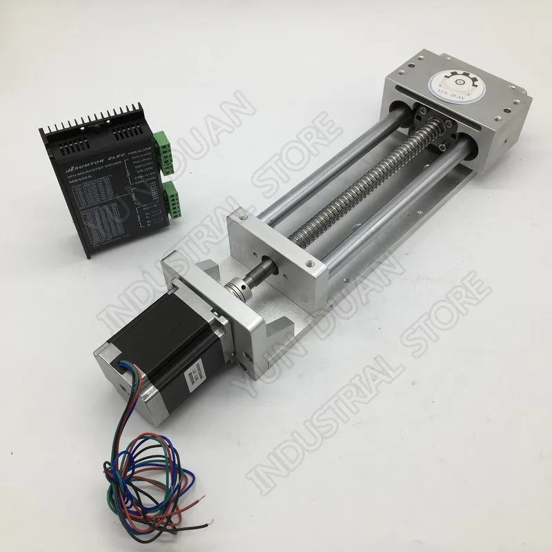 

400MM 16Inch Stroke Sliding Table Linear Module & NEMA23 Stepper Motor & Driver & Coupling Kits Slide Linear Stage BallScrew