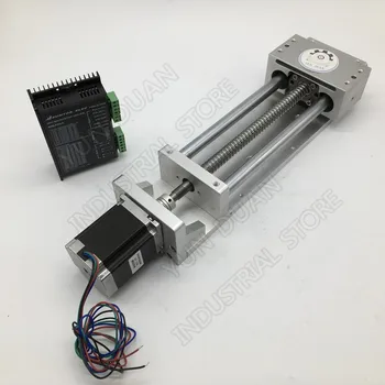 

400MM 16Inch Stroke Sliding Table Linear Module & NEMA23 Stepper Motor & Driver & Coupling Kits Slide Linear Stage BallScrew