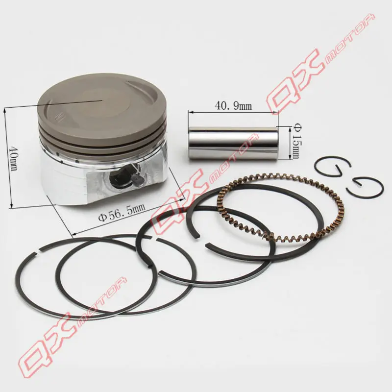 LF150cc Piston kit 56.5mm Piston 15mm Pin Piston Ring Set for Lifan150cc Engine Horizontal