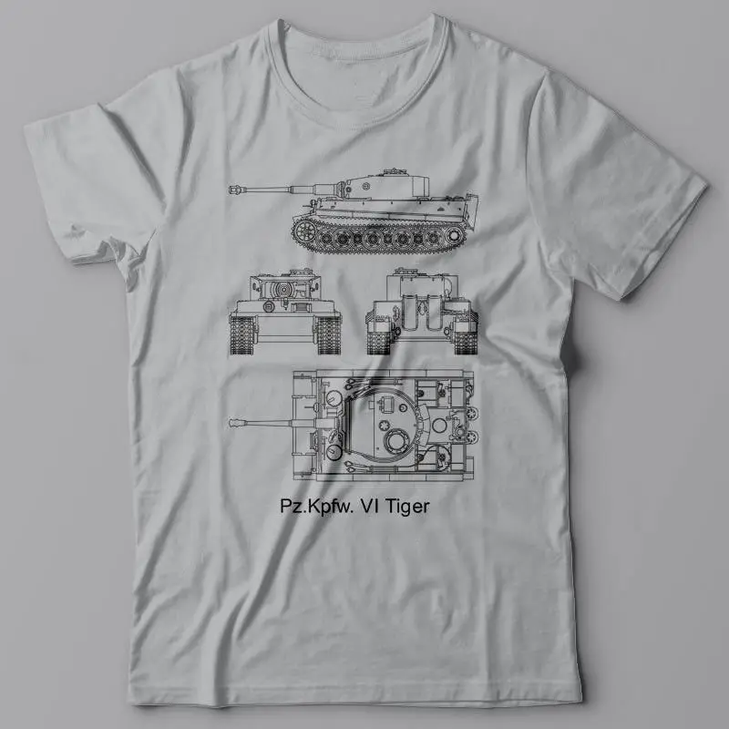 Battle Tank Kpfw Tiger T-Shirt Military Germany Wwii Ww2 World of Tanks 2019 Latest Men Fashion Printed Cotton 3D | Мужская одежда