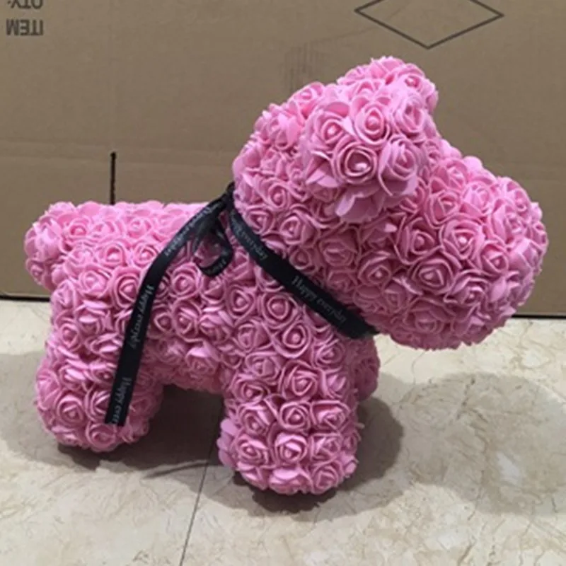 Ручной работы Творчество подарок на день Святого Валентина 19 цветов PE Rose собака Свадебные украшения подарок подруге юбилей подарок