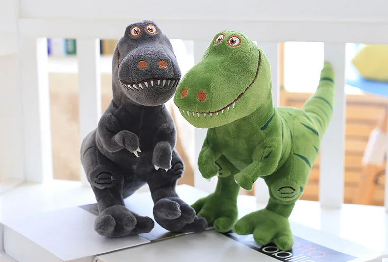 Мягкие игрушки динозавр, игрушка стоящая Дино Plushie кукла зеленый/серый похожая на настоящую Животные Дино детский подарок коллекция 40/55/70/100 см