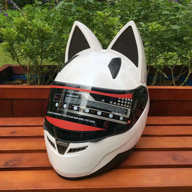 NITRINOS a estrenar llegada de la cara completa moto rcycle casco encantador gato moto casco moto rbike casco moto модульная Casqu