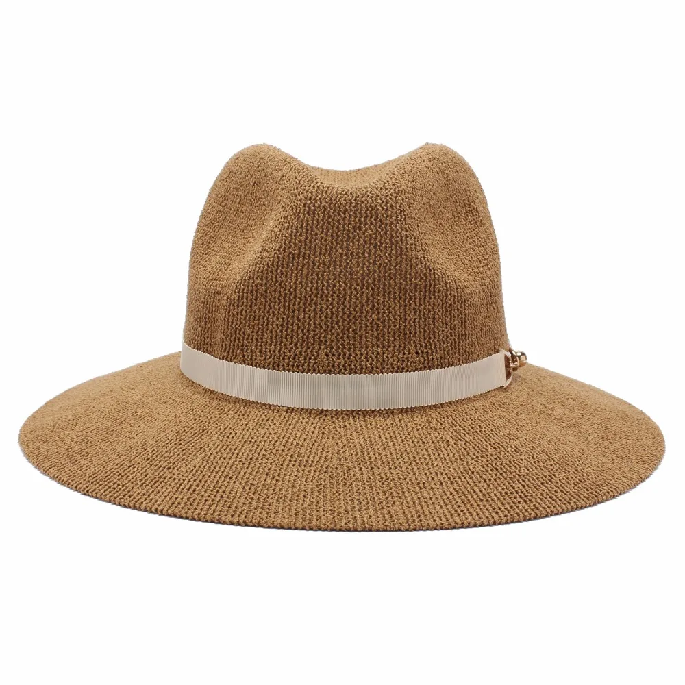 Женские фетровые шляпы ROSELUOSI повседневные однотонные вязаные шапки для девушек в