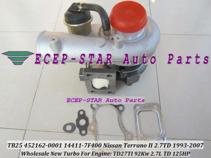 Новый турбокомпрессор TB25 452162 452162-5001S 14411-7F400 Turbo Tubine для Nissan Terrano II 1993-2007 TD27TI TD27TDI 2 7 л