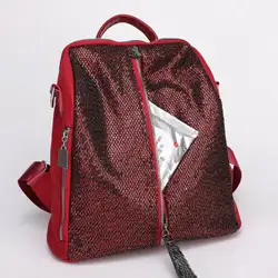 Новая мужская и женская черная и красная лучшая кожаная Рабочая школьная сумка в стиле кэжуал рюкзак сумка