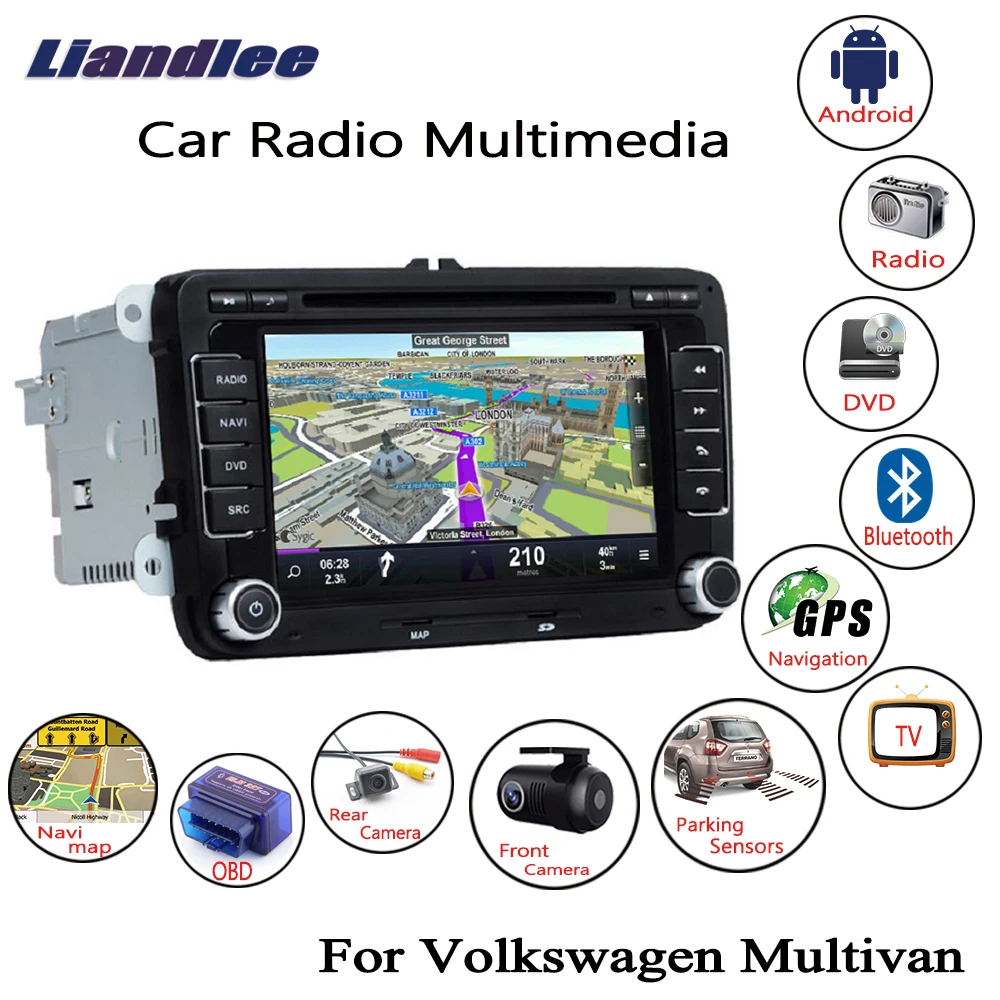 Liandlee для Volkswagen VW Multivan 2010 ~ 2015 android-автомобиля радио-cd-dvd-плеер GPS Navi навигация карты камеры OBD экране телевизора