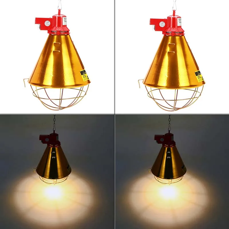 E27 175W 275W Adjustable Pet Heating lamp Shade Infrared Heat Light Shade Pet Brooder Chicken Piggy