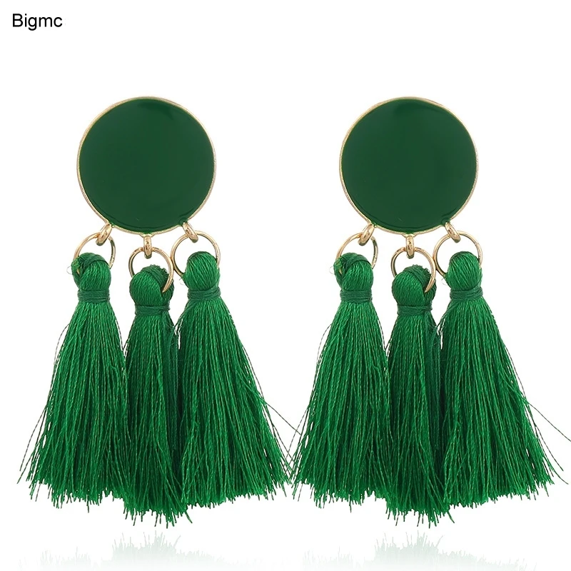 

New Women Brand Boho Drop Dangle Fringe Earrings Set Vintage ethnic Statement Tassel earrings fashion jewelry E3077