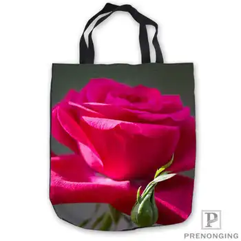 

Custom Canvas -red-rose-backgroundTote Shoulder Shopping Bag Casual Beach HandBag Daily Use Foldable Canvas #180713-03-7