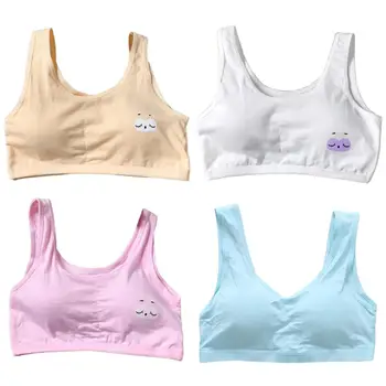 

Lovely Teenage Child Girls Tanks Cartoon Print Underwear Bra Vest Cotton Sport