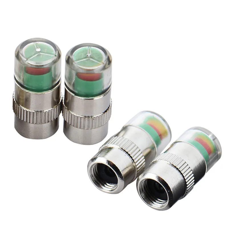 4Pcs Tire Pressure Detecting Cap Tire Monitoring Cap Visual Tire