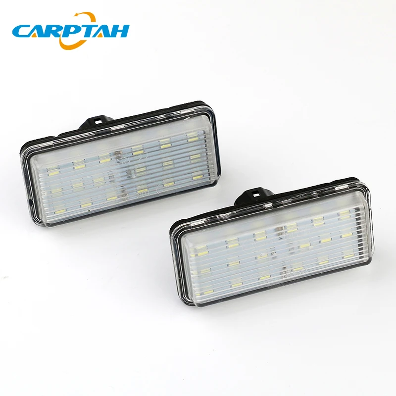 

CARPTAH 2pcs License Plate Light LED Car Rear Number Lamp Auto Bulbs For Toyota Land Cruiser 120 200 Prado Lexus GX470 No Error