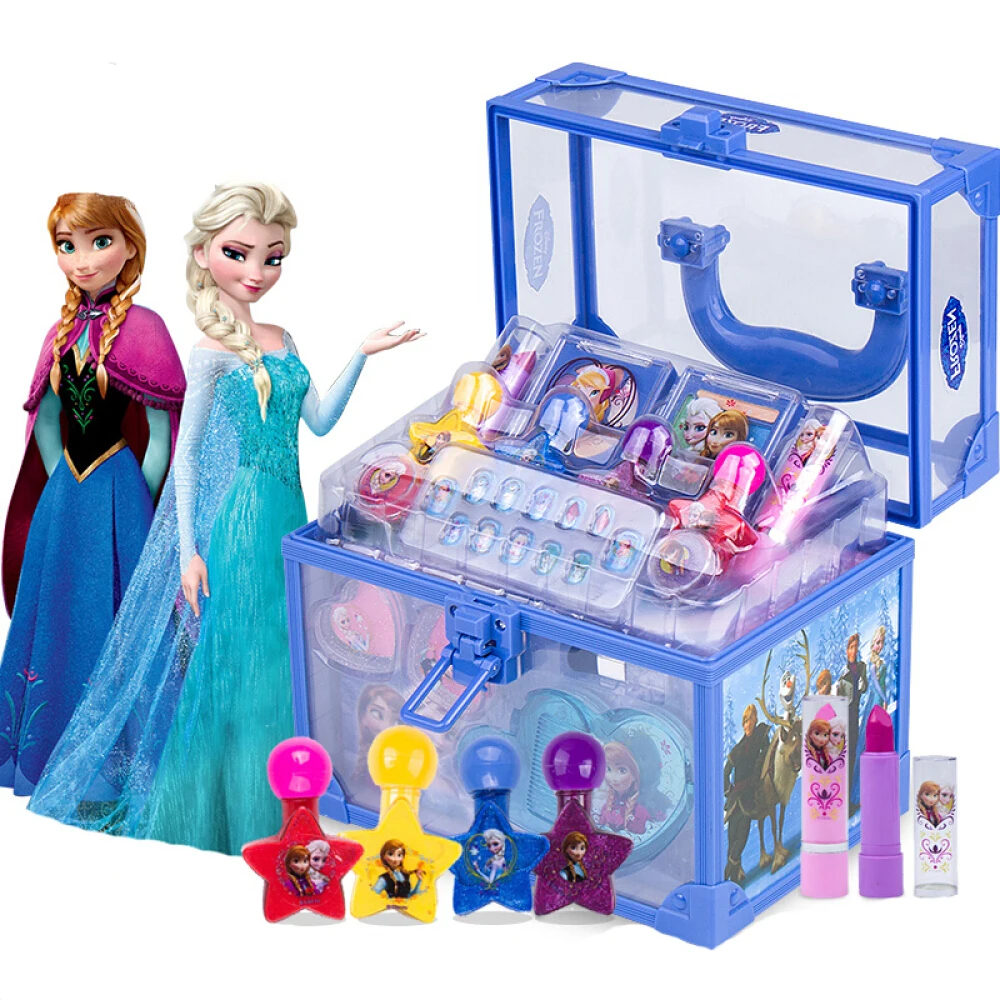 Disney Frozen girls toys for kids Makeup child birthday party gift games for girls toys child makeup learning toys for children