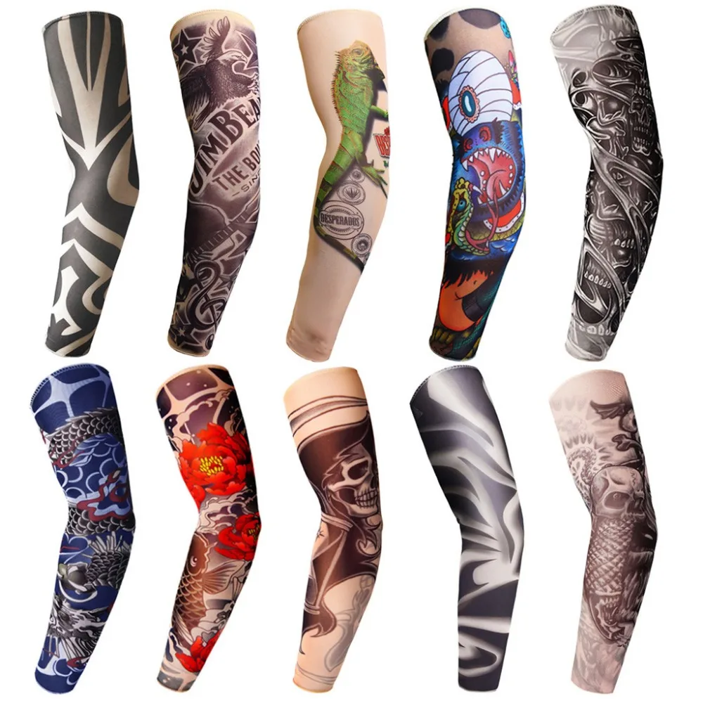 Tattoo Sleeve Arm Warmer Unisex Anti UV Arm Sleeve Cycling Running