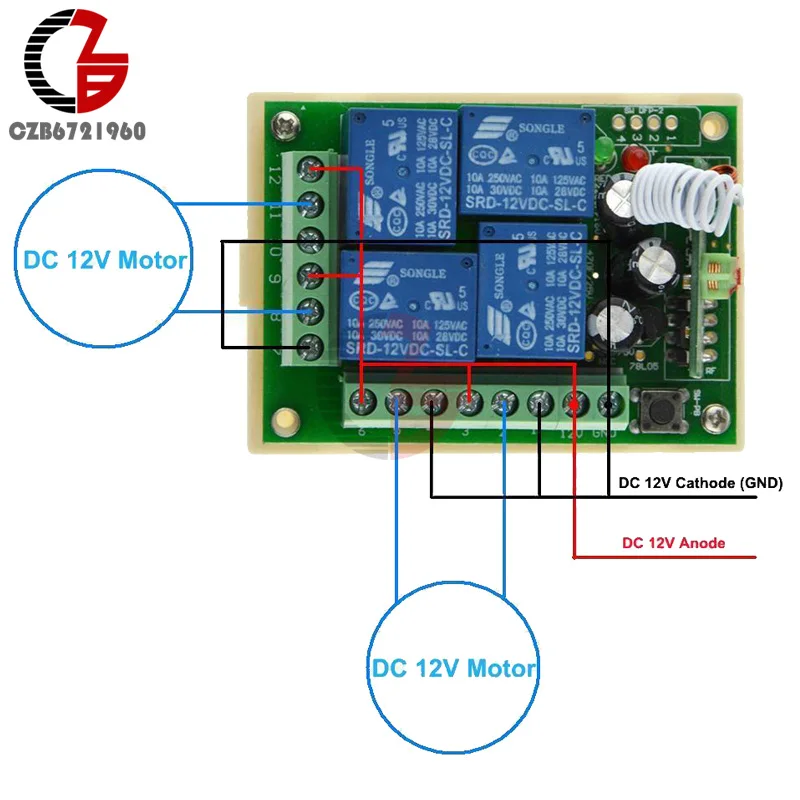 433 МГц передатчик+ приемник РЧ пульт дистанционного управления AC/DC 12V 10A 4-канальный беспроводной релейный переключатель 4CH переключатель с дистанционным управлением