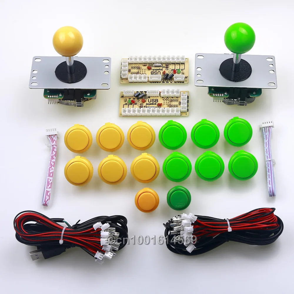 

Arcade Game DIY 12 x SANWA Buttons + 2 x China Reyann Push Buttons Wire Harness + 2 x Sanwa Joystick + PC Encoder To Retropie 3B
