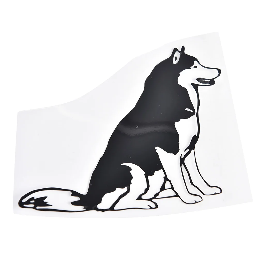 1pcs Siberian Husky Car Stickers Black White Car Styling Decal