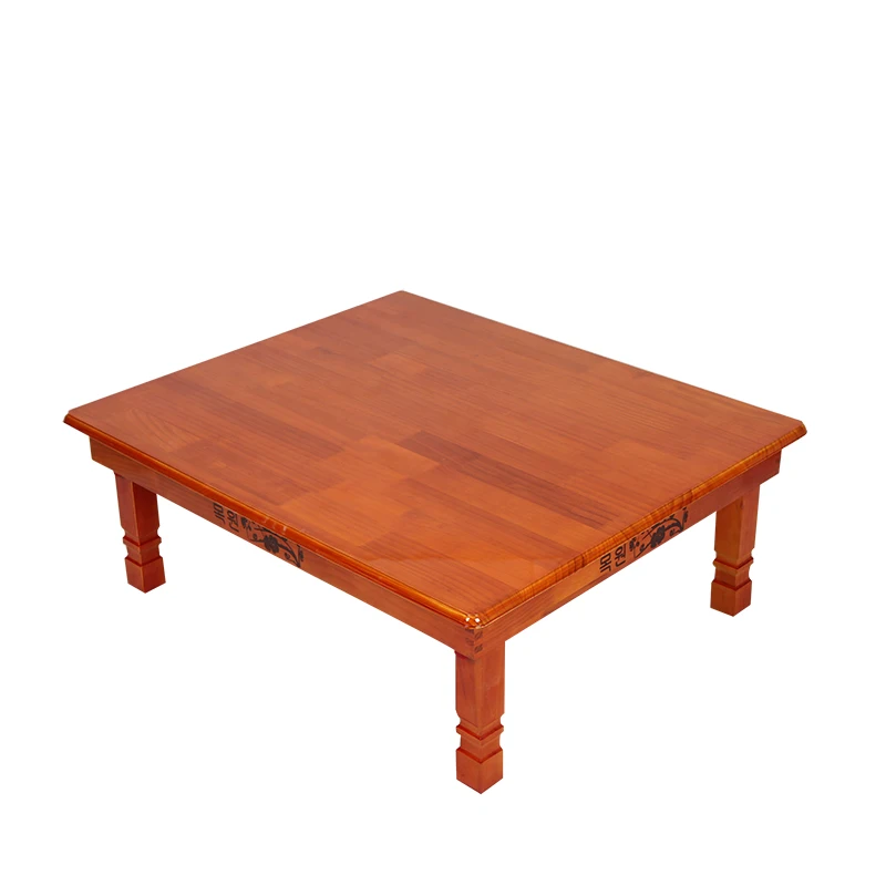 Wood Furniture Korean Dining Table Folding Leg Rectangle 90/80CM Home Furniture Asian Antique Floor Low Dining Table Wooden