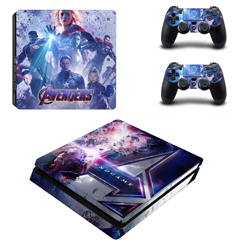 Мстители: Endgame PS4 Slim sticker s кожа для sony Playstation 4 Slim PS 4 Slim консоль и контроллер Skins Vinilo sticker