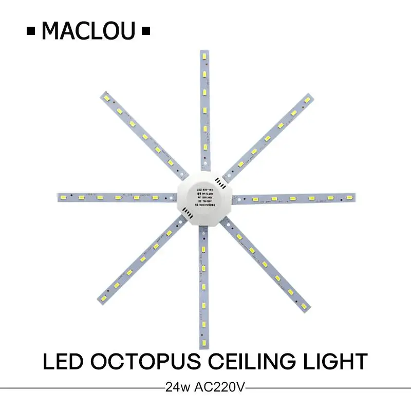 

24W LED Ceiling Lamp Board Light 5730SMD Octopus Light 220V Energy Saving Expectancy Indoor Lamp Bedroom Living Room light