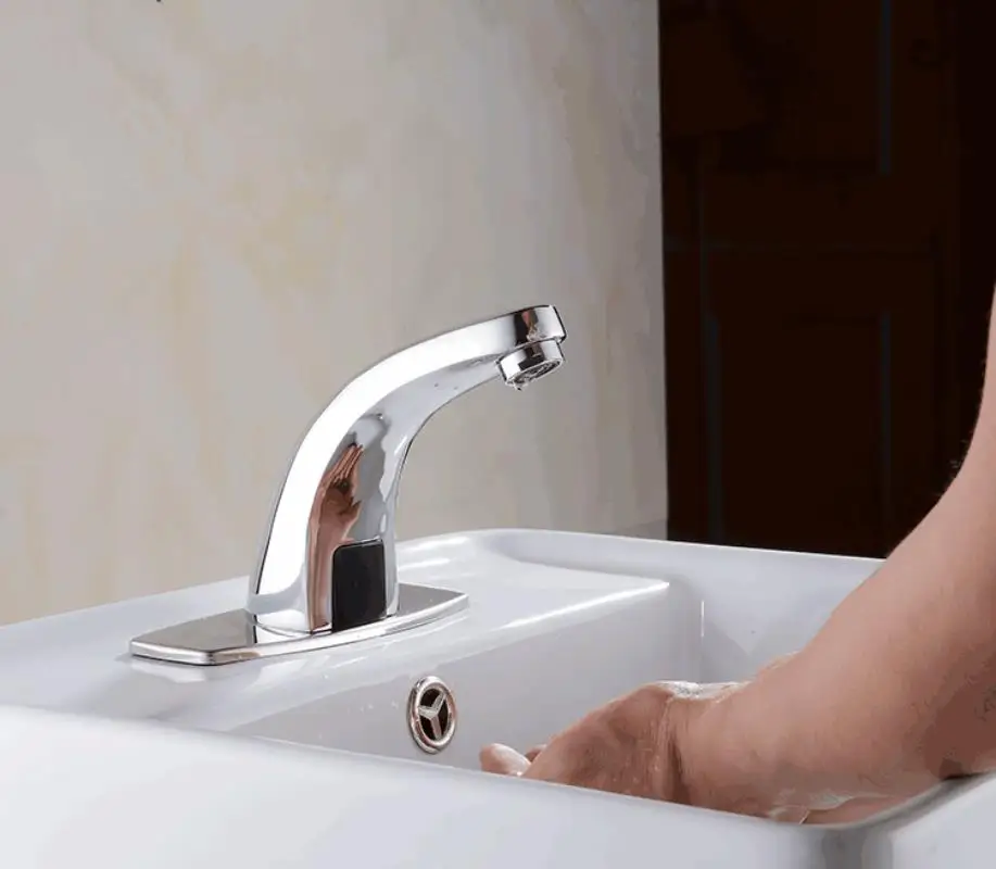 New Automatic Touchless Electronic Sensor Faucet Hands Free DC6V/AC220V Bathroom Faucet