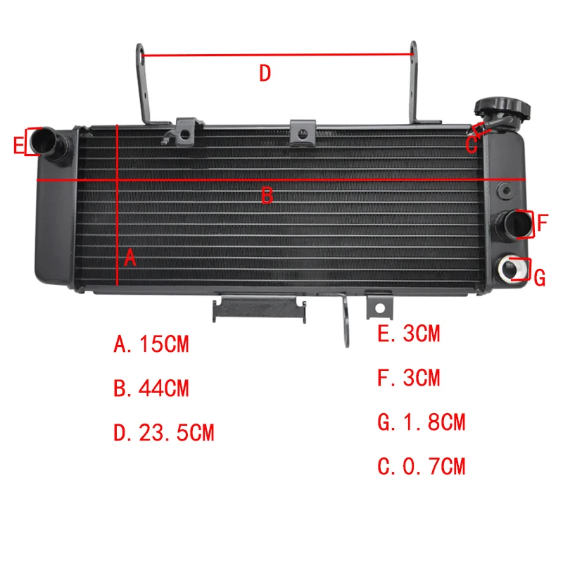 Для Suzuki SV650 SV650N 2003-2007 SV 650 SV650S двигатель мотоцикла Радиатор двигателя велосипеда алюминиевые запасные части охлаждения кулер