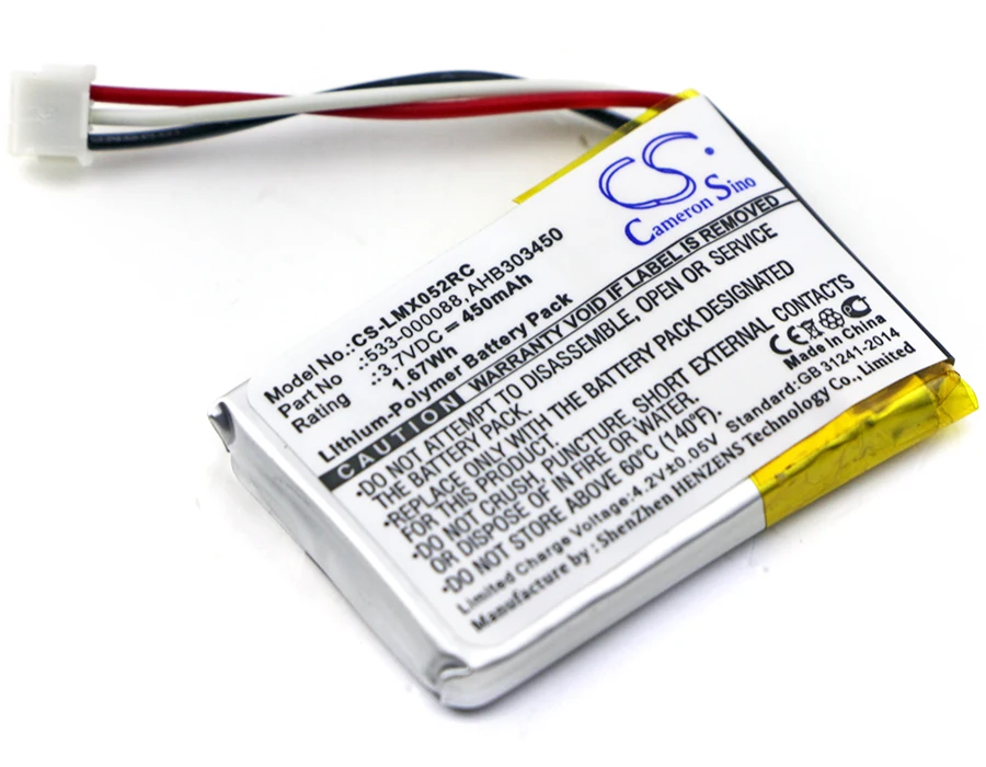 Аккумулятор Cameron Sino 450mAh 533 000088 AHB303450 для Logitech 910 004362 004374 M RO052 MX Anywhere 2|cameron sino|cameron sino