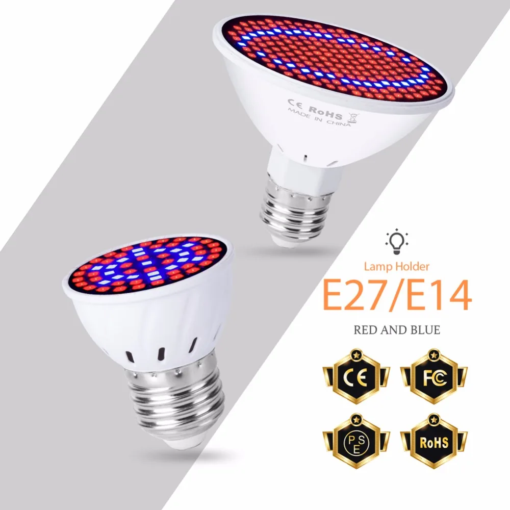 

CanLing GU10 LED Grow Light MR16 Full Spectrum LED Bulb E14 Plant Light E27 220V Led Plant Growing Lamp 20W UV Indoor Grow Tent