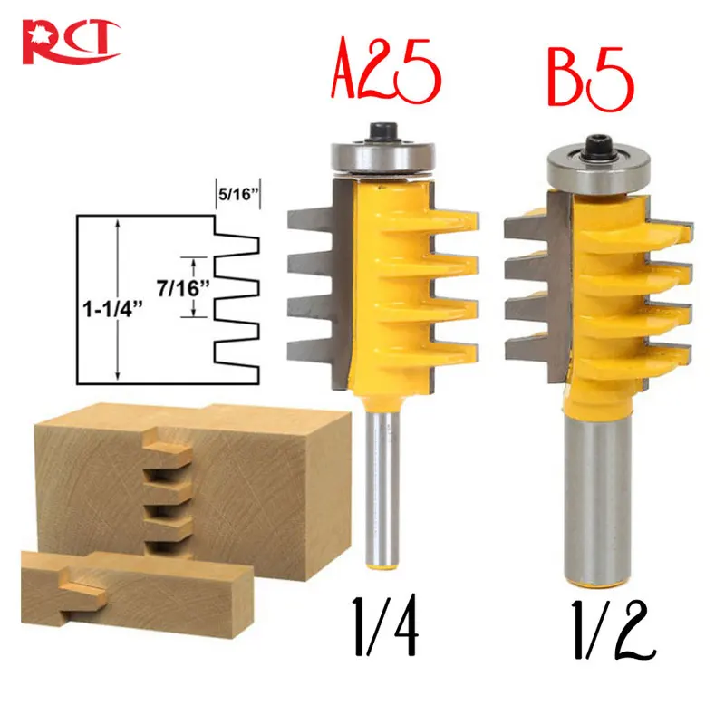 Rail Reversible Finger Joint Glue Router Bit Cone Tenon Woodwork Cutter Power Tools-1/2, 1/4 ,8mm Shank Rail Reversible Finger Joint Glue Router Bit Cone Tenon Woodwork Cutter Power Tools-1/2, 1/4 ,8mm Shank