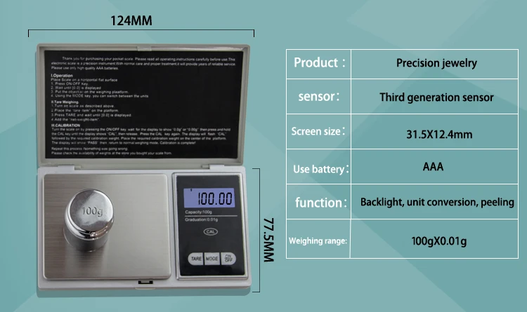 ACCT Mini 100g x 0,01g цифровые карманные весы для ювелирных изделий лабораторные весы высокоточные электронные весы ЖК-дисплей