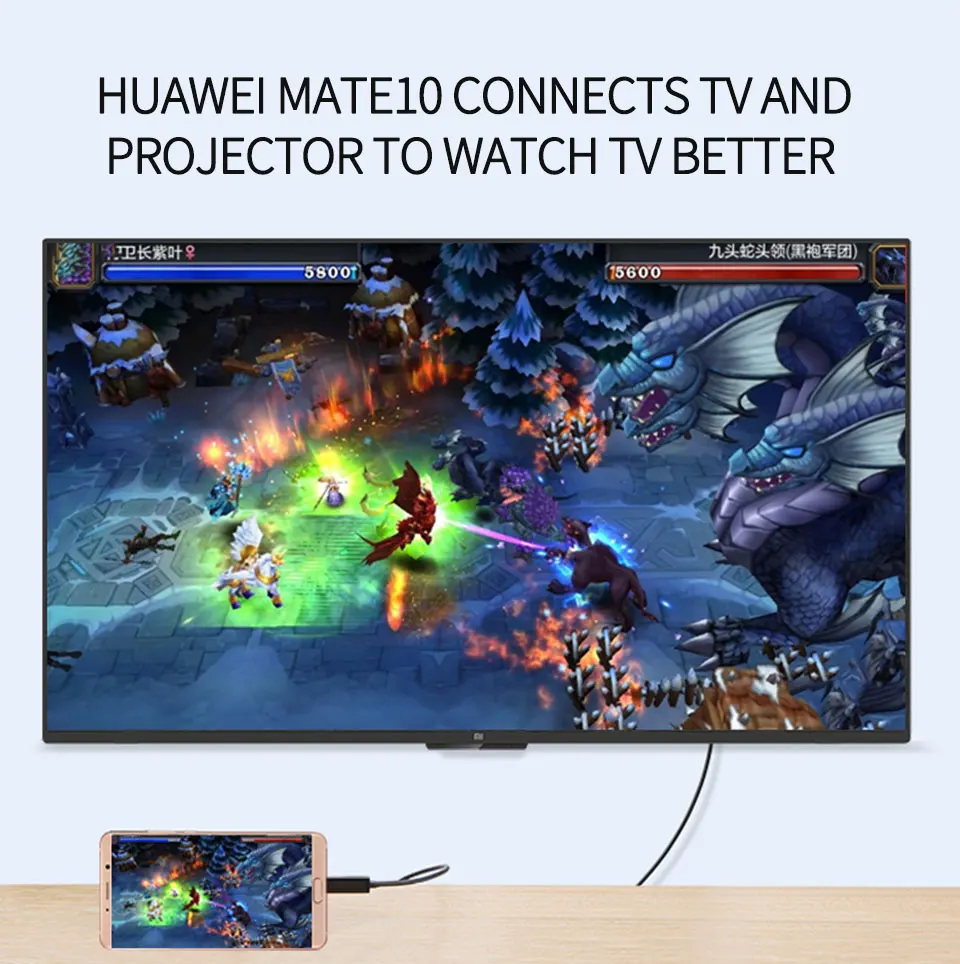 Type-C to HDMI Cable Type C HDMI 4K 60HZ 1.8M 6Ft HDTV Adapter  For Macbook Samsung Galaxy S9 S8 Huawei Mate 10 HDMI to Type-C Cable (5)