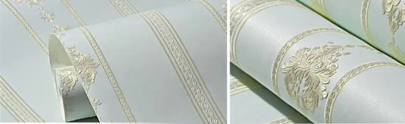 Beibehand-papel de parede 3d com listras europeias,