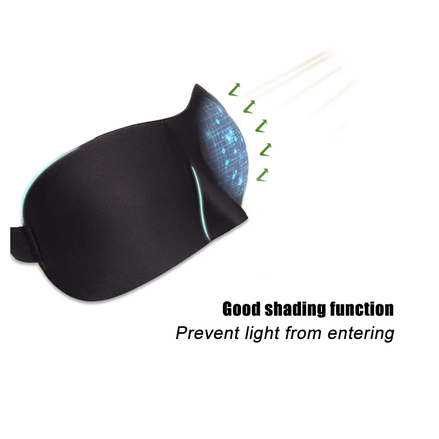Portable Soft Comfortable Sleeping Aid Cover Eye Patch - 3D Design Eye Mask for Travel Rest Stripes Blindfold image 3