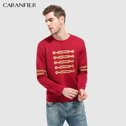 CARANFIER кофты Для мужчин новый модный бренд печати пуловеры Свободные o-образным вырезом мужской кофты осень Повседневное хлопок Для мужчин